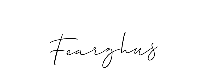 Make a short Fearghus signature style. Manage your documents anywhere anytime using Allison_Script. Create and add eSignatures, submit forms, share and send files easily. Fearghus signature style 2 images and pictures png