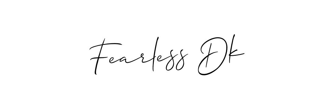 Also we have Fearless Dk name is the best signature style. Create professional handwritten signature collection using Allison_Script autograph style. Fearless Dk signature style 2 images and pictures png