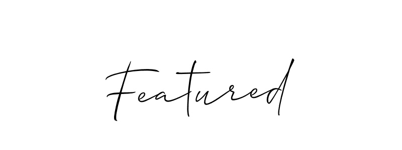 Make a beautiful signature design for name Featured. With this signature (Allison_Script) style, you can create a handwritten signature for free. Featured signature style 2 images and pictures png