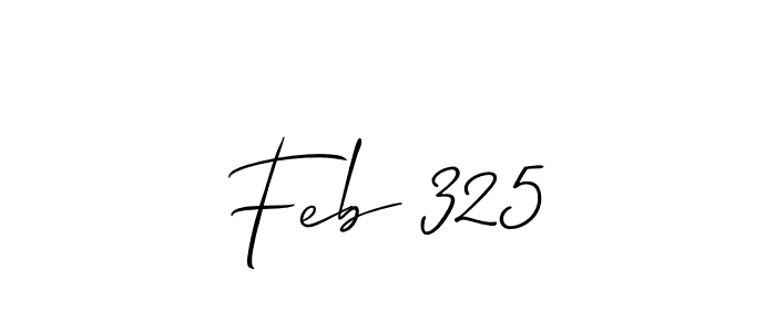 Design your own signature with our free online signature maker. With this signature software, you can create a handwritten (Allison_Script) signature for name Feb 325. Feb 325 signature style 2 images and pictures png