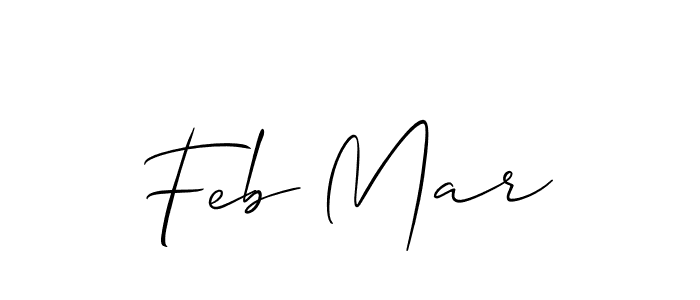 Also we have Feb Mar name is the best signature style. Create professional handwritten signature collection using Allison_Script autograph style. Feb Mar signature style 2 images and pictures png