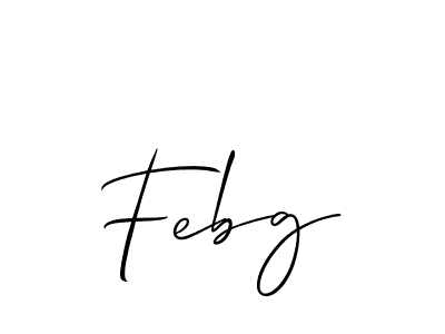 You should practise on your own different ways (Allison_Script) to write your name (Febg) in signature. don't let someone else do it for you. Febg signature style 2 images and pictures png