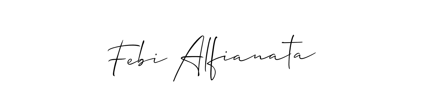 How to Draw Febi Alfianata signature style? Allison_Script is a latest design signature styles for name Febi Alfianata. Febi Alfianata signature style 2 images and pictures png