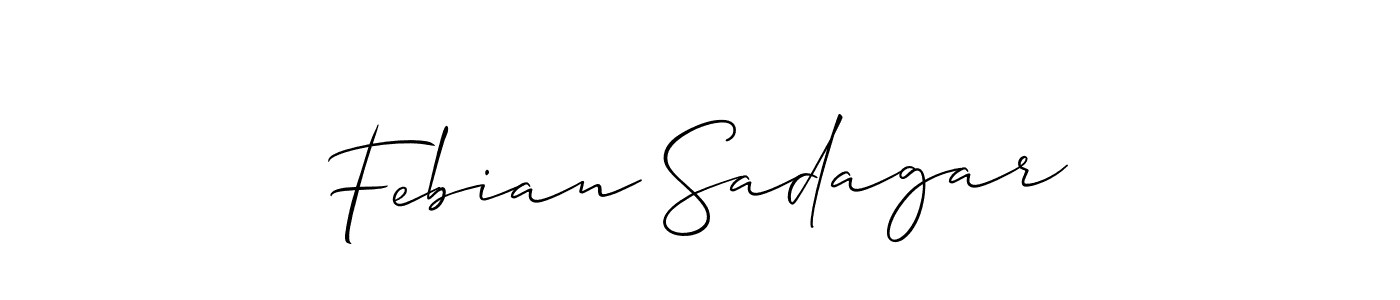 How to Draw Febian Sadagar signature style? Allison_Script is a latest design signature styles for name Febian Sadagar. Febian Sadagar signature style 2 images and pictures png