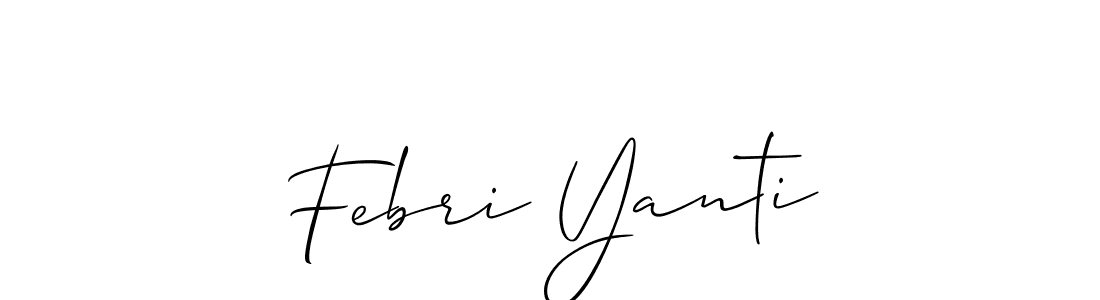 How to make Febri Yanti signature? Allison_Script is a professional autograph style. Create handwritten signature for Febri Yanti name. Febri Yanti signature style 2 images and pictures png