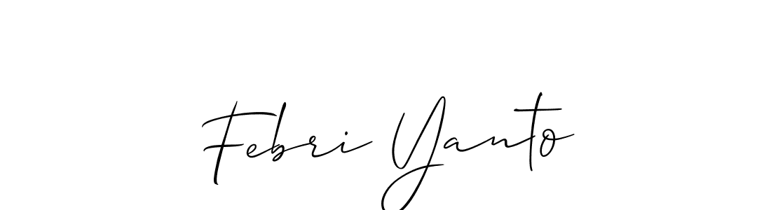 This is the best signature style for the Febri Yanto name. Also you like these signature font (Allison_Script). Mix name signature. Febri Yanto signature style 2 images and pictures png