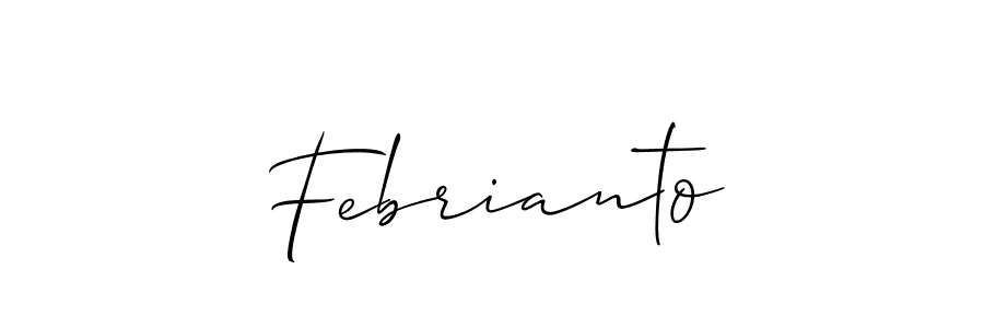 Make a beautiful signature design for name Febrianto. Use this online signature maker to create a handwritten signature for free. Febrianto signature style 2 images and pictures png