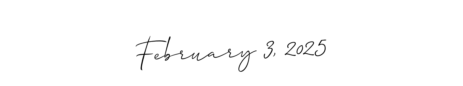 How to make February 3, 2025 signature? Allison_Script is a professional autograph style. Create handwritten signature for February 3, 2025 name. February 3, 2025 signature style 2 images and pictures png