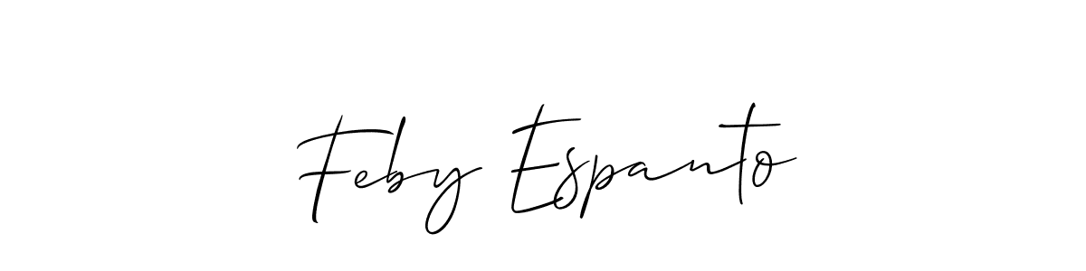 How to make Feby Espanto signature? Allison_Script is a professional autograph style. Create handwritten signature for Feby Espanto name. Feby Espanto signature style 2 images and pictures png