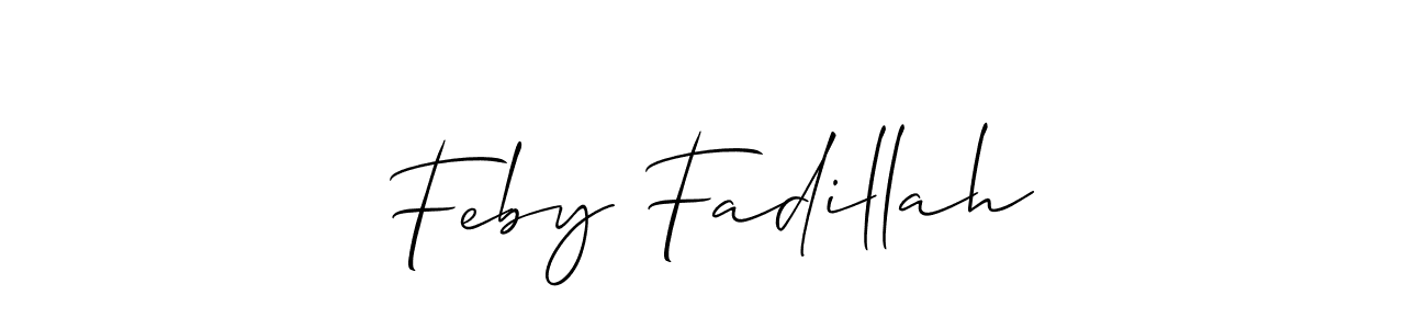 Feby Fadillah stylish signature style. Best Handwritten Sign (Allison_Script) for my name. Handwritten Signature Collection Ideas for my name Feby Fadillah. Feby Fadillah signature style 2 images and pictures png