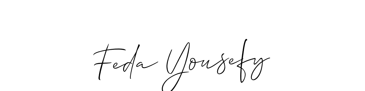 Make a beautiful signature design for name Feda Yousefy. With this signature (Allison_Script) style, you can create a handwritten signature for free. Feda Yousefy signature style 2 images and pictures png