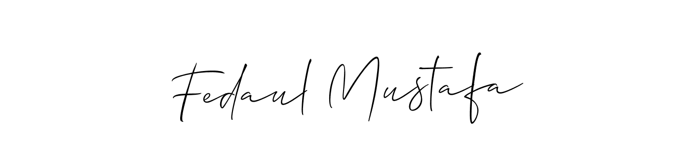 How to make Fedaul Mustafa name signature. Use Allison_Script style for creating short signs online. This is the latest handwritten sign. Fedaul Mustafa signature style 2 images and pictures png