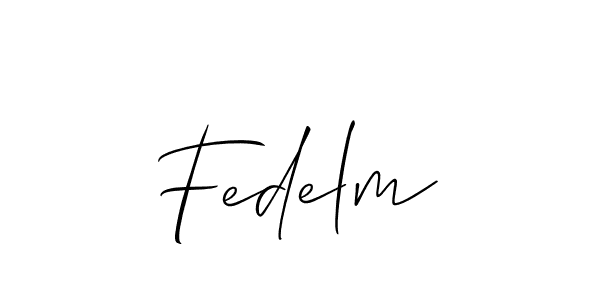 How to Draw Fedelm signature style? Allison_Script is a latest design signature styles for name Fedelm. Fedelm signature style 2 images and pictures png