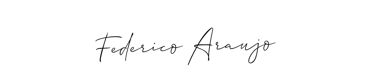 if you are searching for the best signature style for your name Federico Araujo. so please give up your signature search. here we have designed multiple signature styles  using Allison_Script. Federico Araujo signature style 2 images and pictures png