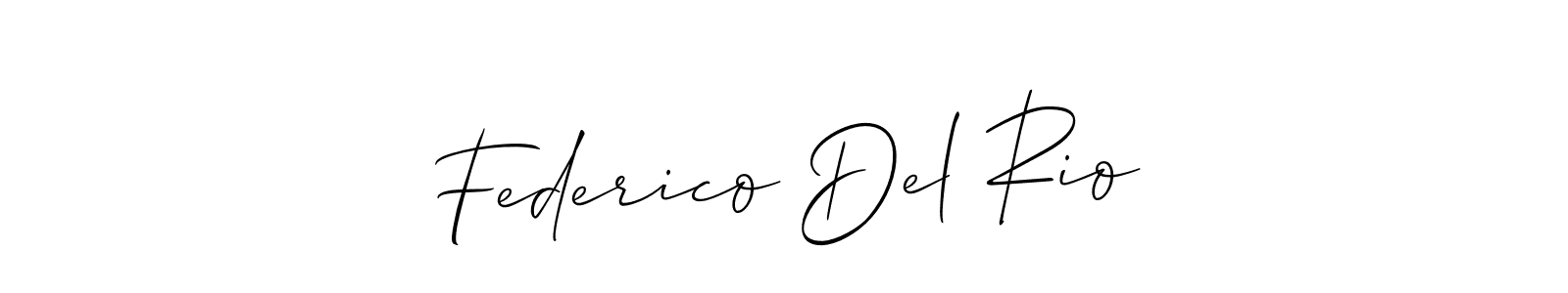 How to make Federico Del Rio name signature. Use Allison_Script style for creating short signs online. This is the latest handwritten sign. Federico Del Rio signature style 2 images and pictures png