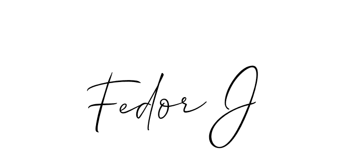Make a beautiful signature design for name Fedor J. Use this online signature maker to create a handwritten signature for free. Fedor J signature style 2 images and pictures png