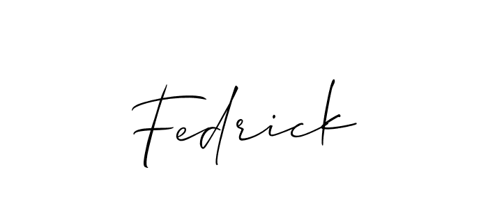 It looks lik you need a new signature style for name Fedrick. Design unique handwritten (Allison_Script) signature with our free signature maker in just a few clicks. Fedrick signature style 2 images and pictures png