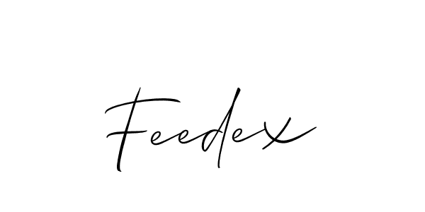 Create a beautiful signature design for name Feedex. With this signature (Allison_Script) fonts, you can make a handwritten signature for free. Feedex signature style 2 images and pictures png