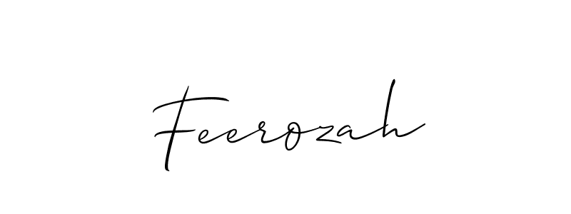 It looks lik you need a new signature style for name Feerozah. Design unique handwritten (Allison_Script) signature with our free signature maker in just a few clicks. Feerozah signature style 2 images and pictures png