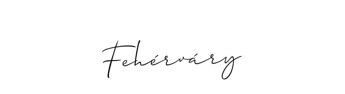 Use a signature maker to create a handwritten signature online. With this signature software, you can design (Allison_Script) your own signature for name Fehérváry. Fehérváry signature style 2 images and pictures png