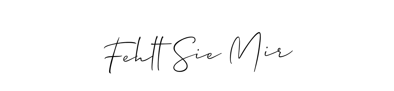 Use a signature maker to create a handwritten signature online. With this signature software, you can design (Allison_Script) your own signature for name Fehlt Sie Mir. Fehlt Sie Mir signature style 2 images and pictures png