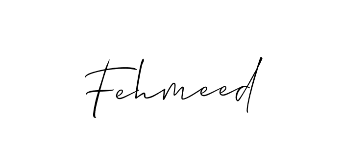 How to make Fehmeed name signature. Use Allison_Script style for creating short signs online. This is the latest handwritten sign. Fehmeed signature style 2 images and pictures png