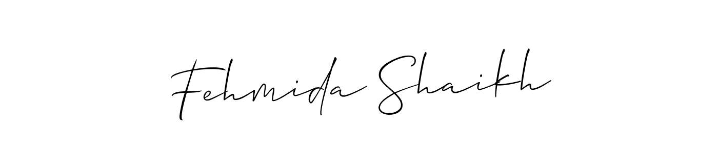 Fehmida Shaikh stylish signature style. Best Handwritten Sign (Allison_Script) for my name. Handwritten Signature Collection Ideas for my name Fehmida Shaikh. Fehmida Shaikh signature style 2 images and pictures png