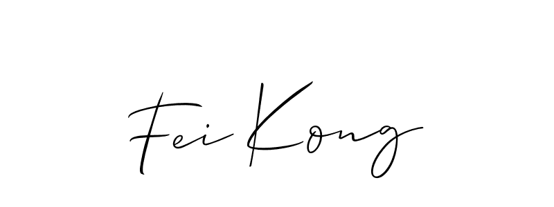 How to make Fei Kong signature? Allison_Script is a professional autograph style. Create handwritten signature for Fei Kong name. Fei Kong signature style 2 images and pictures png