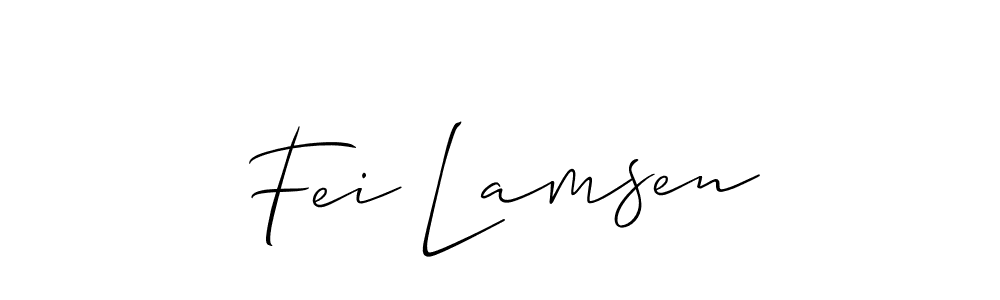 Similarly Allison_Script is the best handwritten signature design. Signature creator online .You can use it as an online autograph creator for name Fei Lamsen. Fei Lamsen signature style 2 images and pictures png