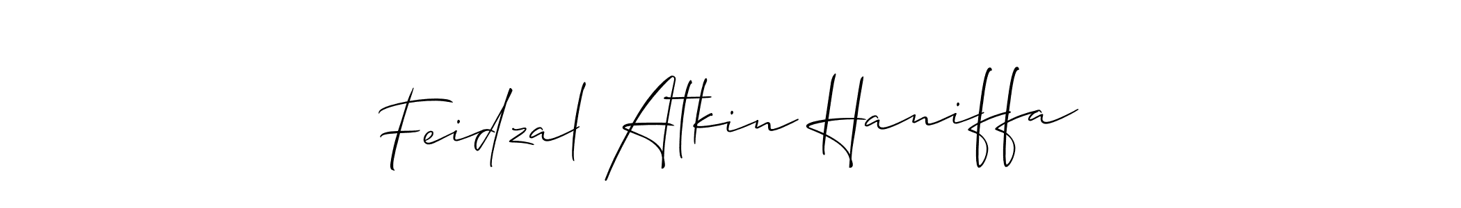 How to make Feidzal Atkin Haniffa signature? Allison_Script is a professional autograph style. Create handwritten signature for Feidzal Atkin Haniffa name. Feidzal Atkin Haniffa signature style 2 images and pictures png