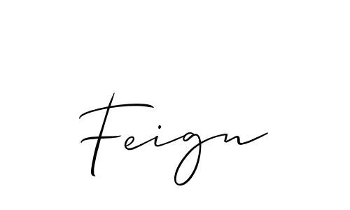 Use a signature maker to create a handwritten signature online. With this signature software, you can design (Allison_Script) your own signature for name Feign. Feign signature style 2 images and pictures png