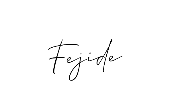 Create a beautiful signature design for name Fejide. With this signature (Allison_Script) fonts, you can make a handwritten signature for free. Fejide signature style 2 images and pictures png