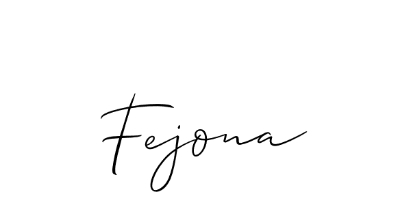 Design your own signature with our free online signature maker. With this signature software, you can create a handwritten (Allison_Script) signature for name Fejona. Fejona signature style 2 images and pictures png