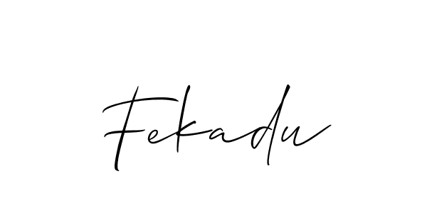 Allison_Script is a professional signature style that is perfect for those who want to add a touch of class to their signature. It is also a great choice for those who want to make their signature more unique. Get Fekadu name to fancy signature for free. Fekadu signature style 2 images and pictures png