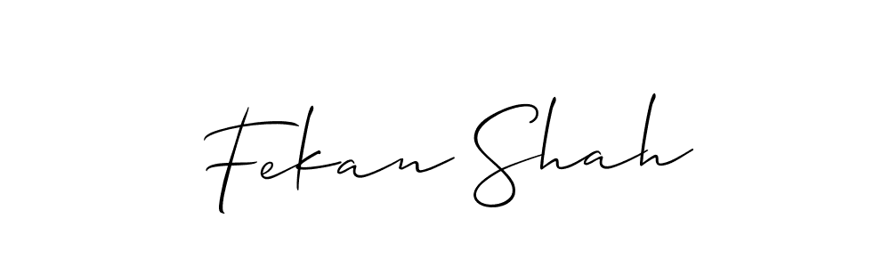 This is the best signature style for the Fekan Shah name. Also you like these signature font (Allison_Script). Mix name signature. Fekan Shah signature style 2 images and pictures png