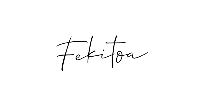 Make a short Fekitoa signature style. Manage your documents anywhere anytime using Allison_Script. Create and add eSignatures, submit forms, share and send files easily. Fekitoa signature style 2 images and pictures png