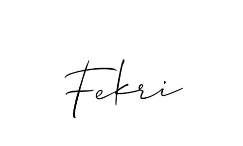 How to make Fekri name signature. Use Allison_Script style for creating short signs online. This is the latest handwritten sign. Fekri signature style 2 images and pictures png