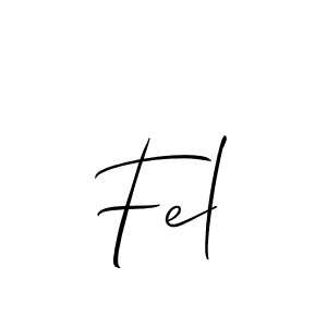 if you are searching for the best signature style for your name Fel. so please give up your signature search. here we have designed multiple signature styles  using Allison_Script. Fel signature style 2 images and pictures png