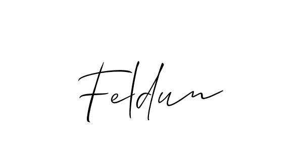 It looks lik you need a new signature style for name Feldun. Design unique handwritten (Allison_Script) signature with our free signature maker in just a few clicks. Feldun signature style 2 images and pictures png