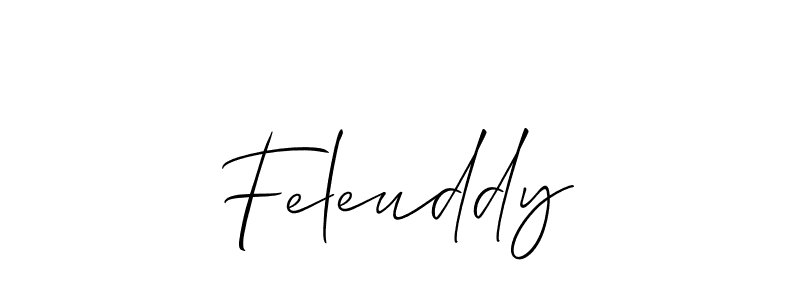 if you are searching for the best signature style for your name Feleuddy. so please give up your signature search. here we have designed multiple signature styles  using Allison_Script. Feleuddy signature style 2 images and pictures png