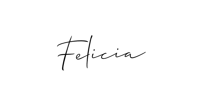 How to make Felicia name signature. Use Allison_Script style for creating short signs online. This is the latest handwritten sign. Felicia signature style 2 images and pictures png