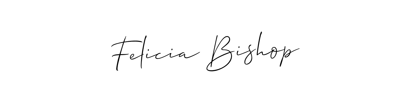 Make a short Felicia Bishop signature style. Manage your documents anywhere anytime using Allison_Script. Create and add eSignatures, submit forms, share and send files easily. Felicia Bishop signature style 2 images and pictures png