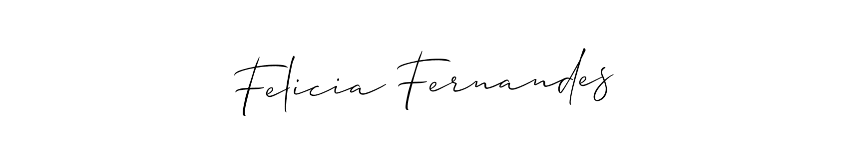 How to make Felicia Fernandes name signature. Use Allison_Script style for creating short signs online. This is the latest handwritten sign. Felicia Fernandes signature style 2 images and pictures png