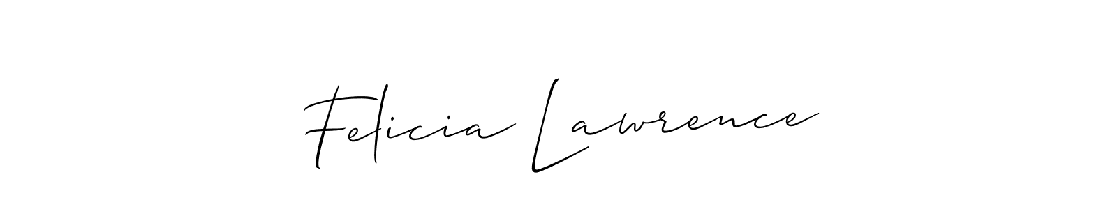 Make a beautiful signature design for name Felicia Lawrence. With this signature (Allison_Script) style, you can create a handwritten signature for free. Felicia Lawrence signature style 2 images and pictures png