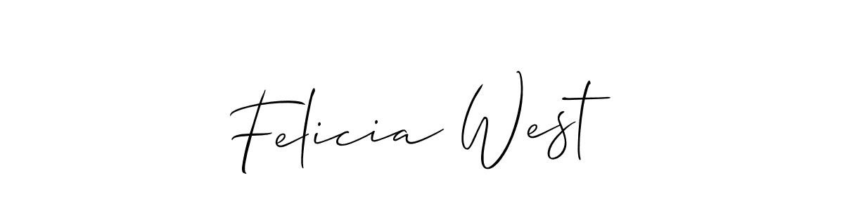 This is the best signature style for the Felicia West name. Also you like these signature font (Allison_Script). Mix name signature. Felicia West signature style 2 images and pictures png