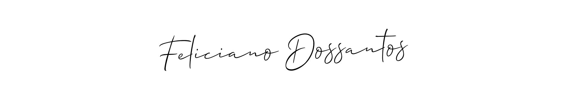 Also we have Feliciano Dossantos name is the best signature style. Create professional handwritten signature collection using Allison_Script autograph style. Feliciano Dossantos signature style 2 images and pictures png