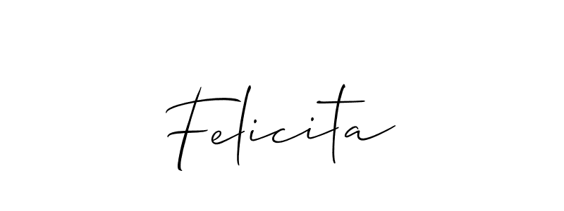 Create a beautiful signature design for name Felicita. With this signature (Allison_Script) fonts, you can make a handwritten signature for free. Felicita signature style 2 images and pictures png