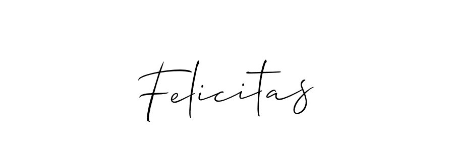 Design your own signature with our free online signature maker. With this signature software, you can create a handwritten (Allison_Script) signature for name Felicitas. Felicitas signature style 2 images and pictures png