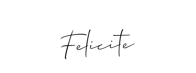 Create a beautiful signature design for name Felicite. With this signature (Allison_Script) fonts, you can make a handwritten signature for free. Felicite signature style 2 images and pictures png