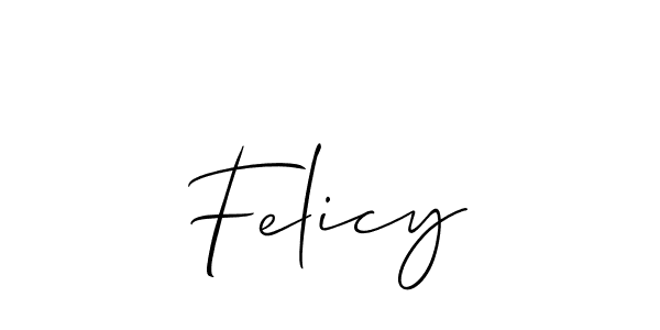 Allison_Script is a professional signature style that is perfect for those who want to add a touch of class to their signature. It is also a great choice for those who want to make their signature more unique. Get Felicy name to fancy signature for free. Felicy signature style 2 images and pictures png